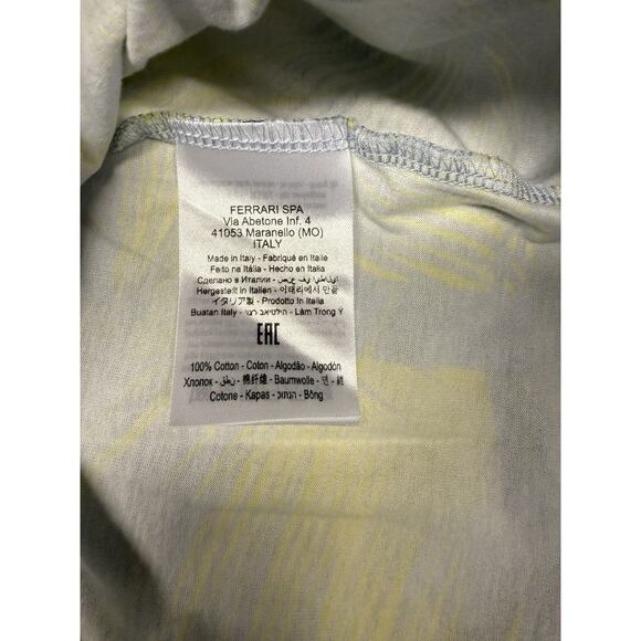 Ferrari T Shirt Mens Size Small Grey Yellow All Over Print Sports Car Racing F1 - Picture 9 of 9